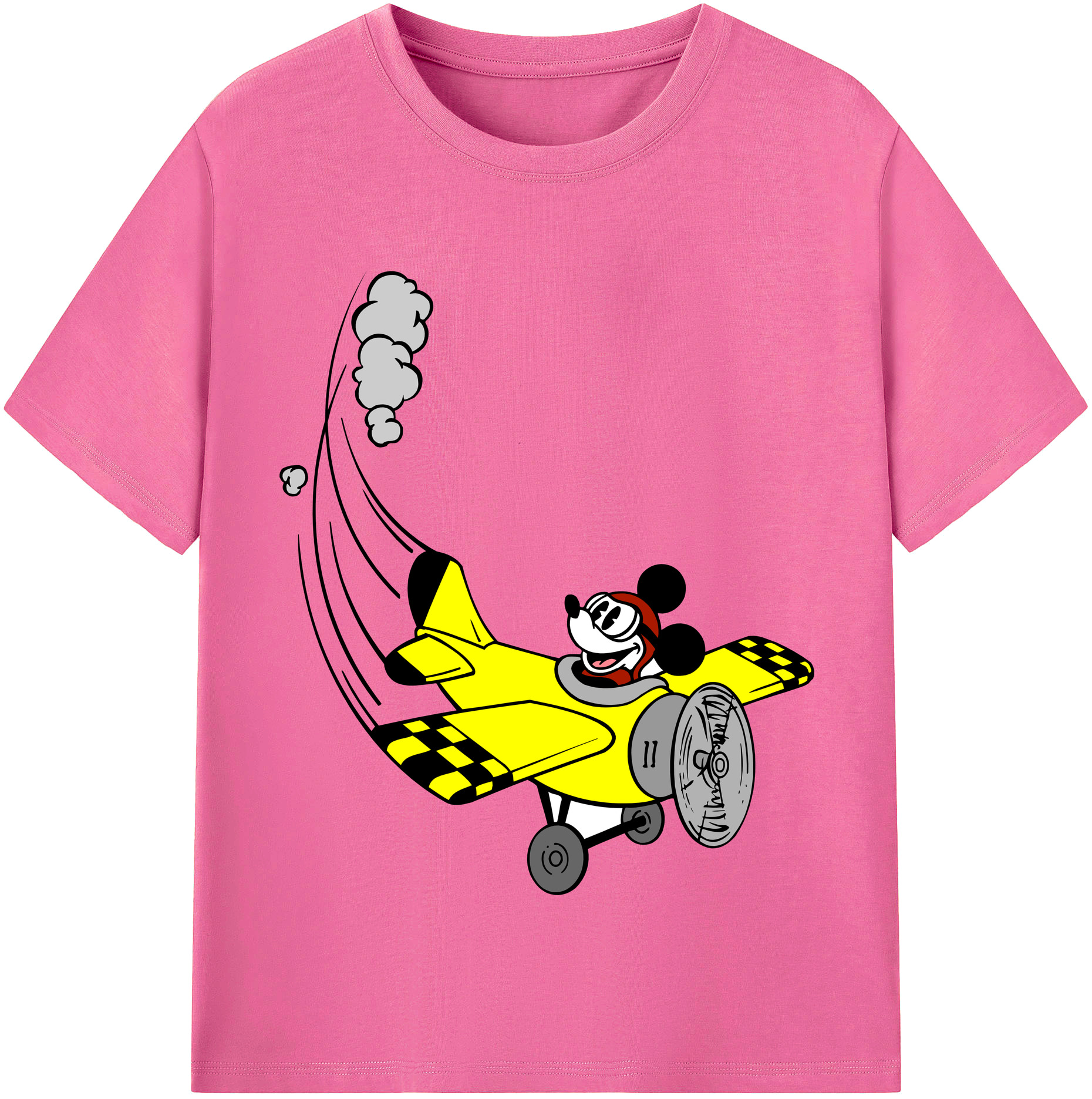 （画像用） ミッキーマウス Mickey Mouse レディースカジュアルプリントTシャツ（綿100％）